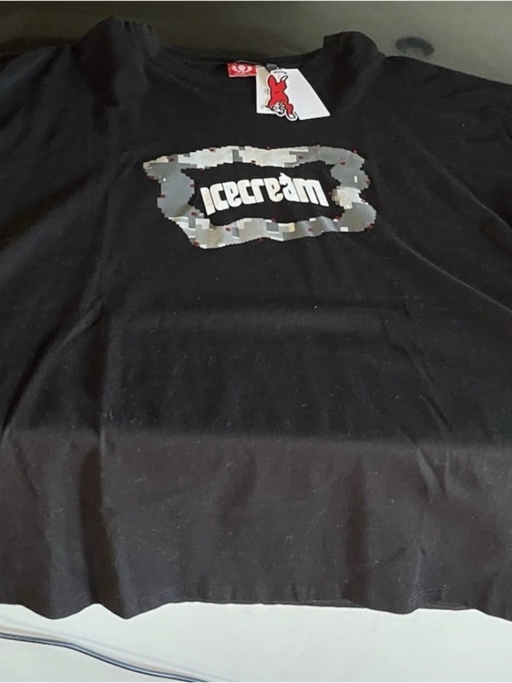 Icecream Black Tee with Digital Camo Logo